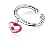 Dangling Heart Ear Cuff Charms EC-429